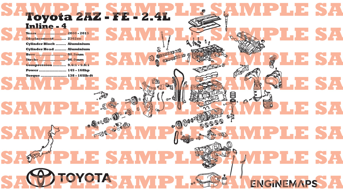 Toyota 2AZ-FE 2.4L Exploded View Banner