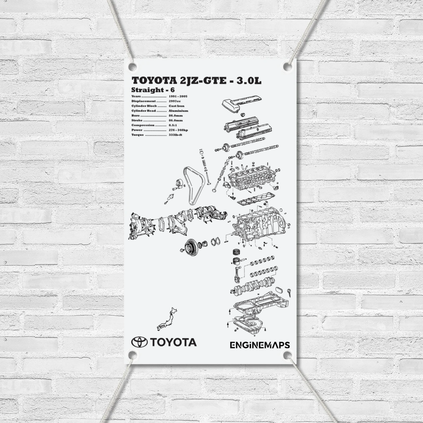 Toyota 2JZ-GTE 3.0L Exploded View Banner