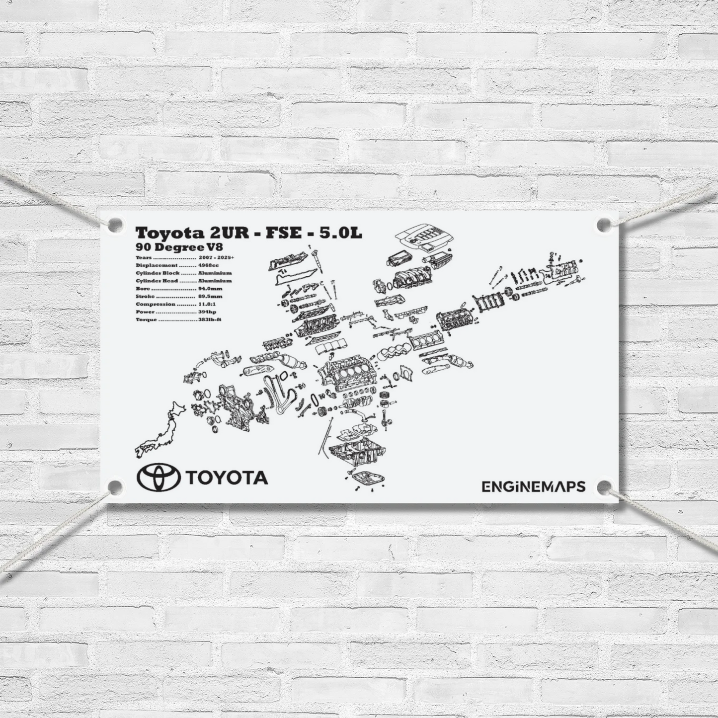Toyota 2UR-FSE 5.0L Exploded View Banner