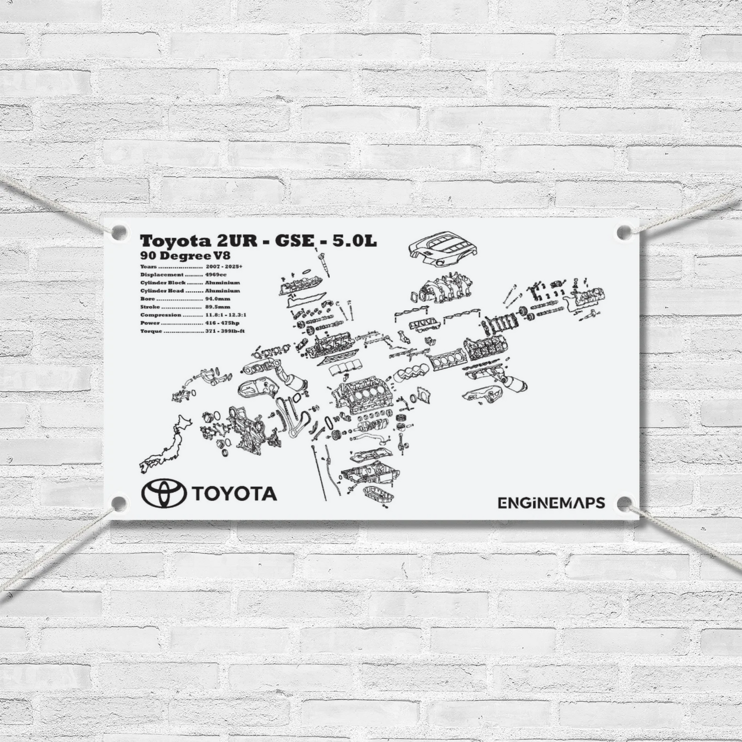 Toyota 2UR-GSE 5.0L Exploded View Banner