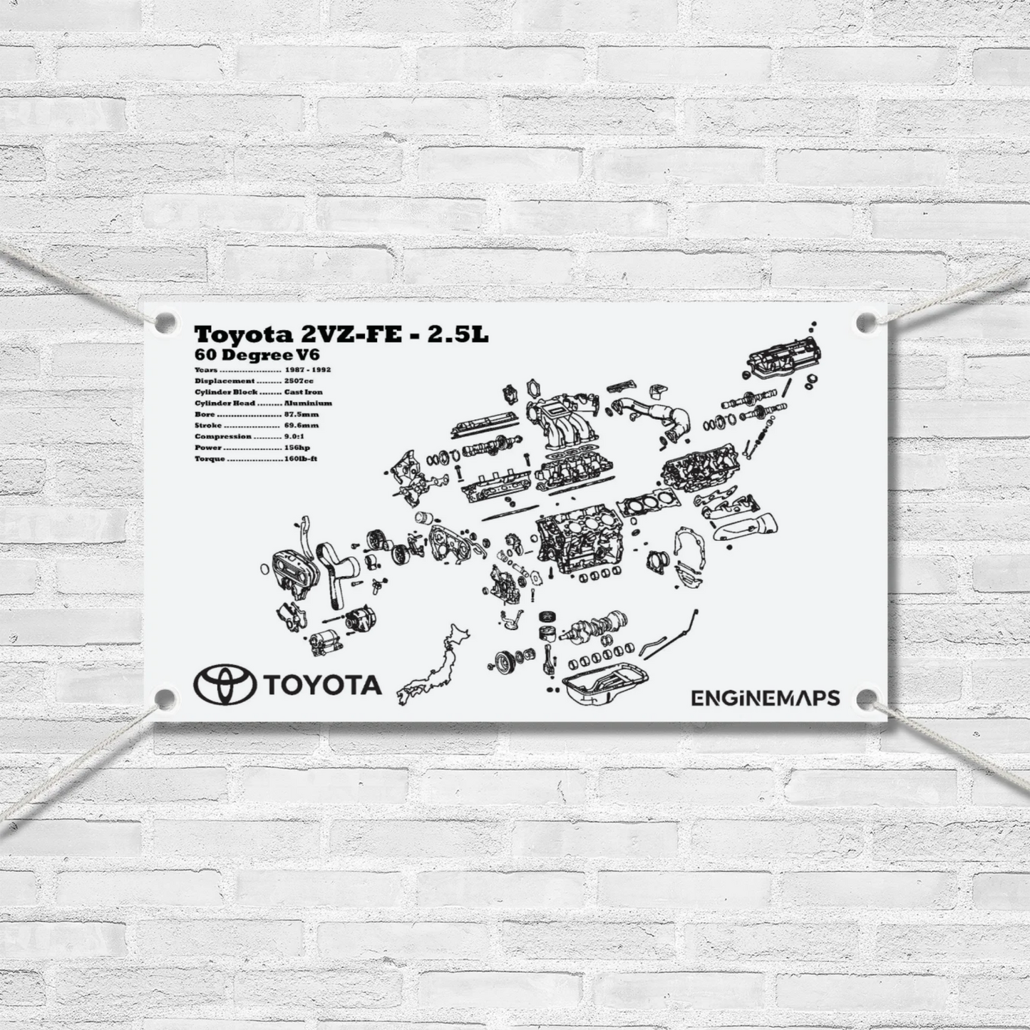 Toyota 2VZ-FE 2.5L Exploded View Banner
