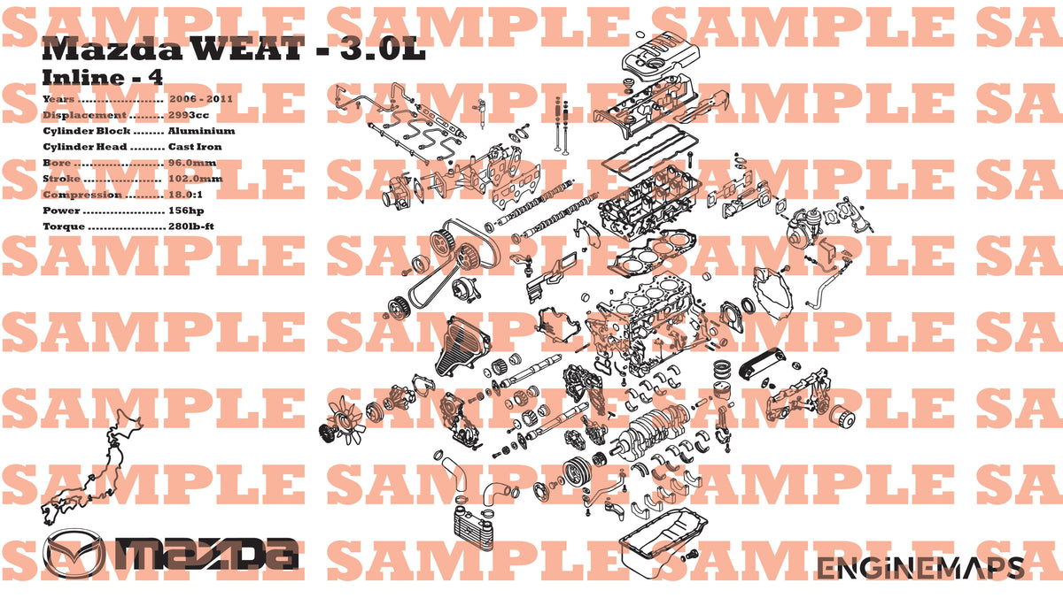 Mazda WEAT 3.0L Exploded View Banner