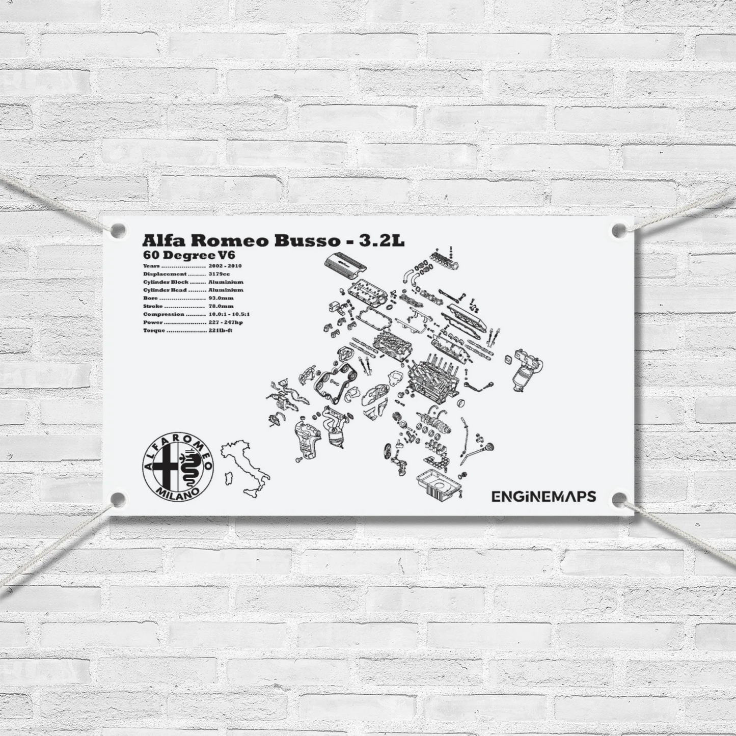 Alfa Romeo Busso 3.2L Exploded View Banner