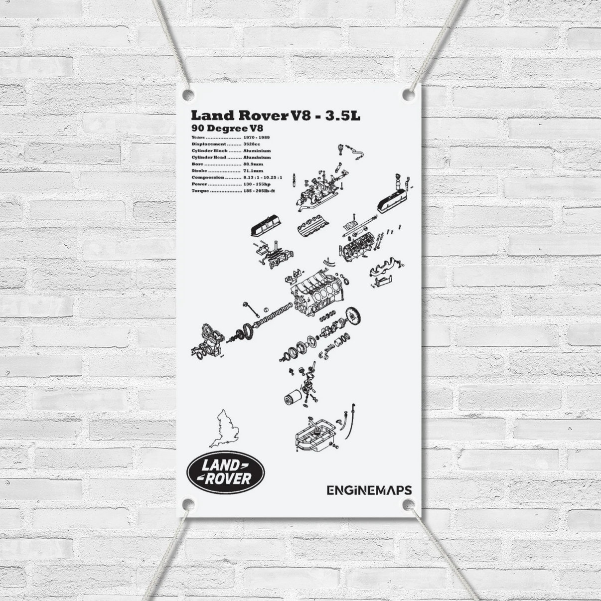 Land Rover 3.5L Exploded View Banner – EngineMaps