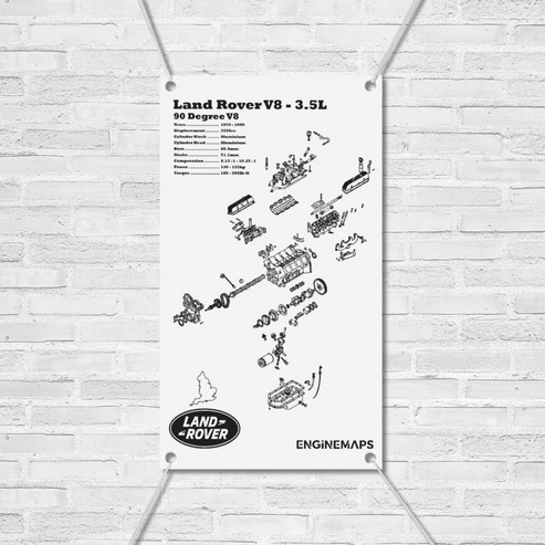 Land Rover 3.5L Exploded View Banner – EngineMaps