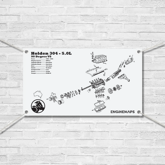 Holden 304 5.0L Exploded View Banner