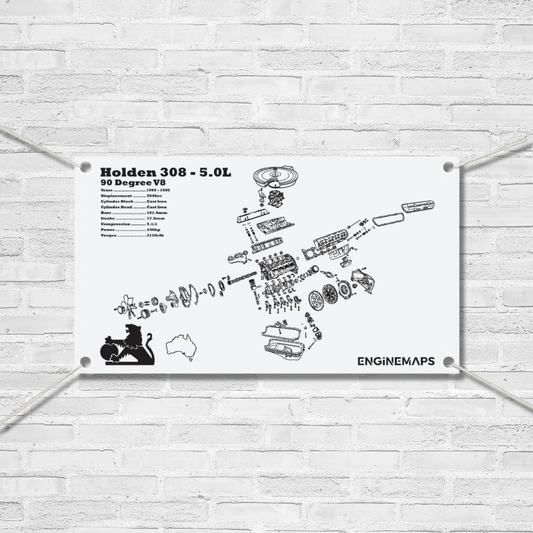 Holden 308 5.0L Exploded View Banner