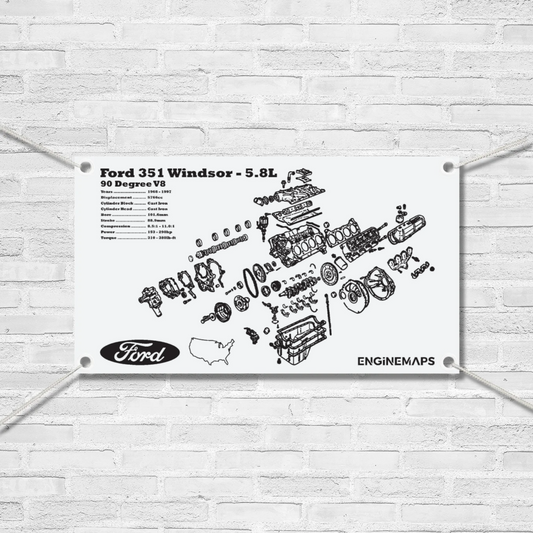 Ford Windsor 351 5.8L Exploded View Banner