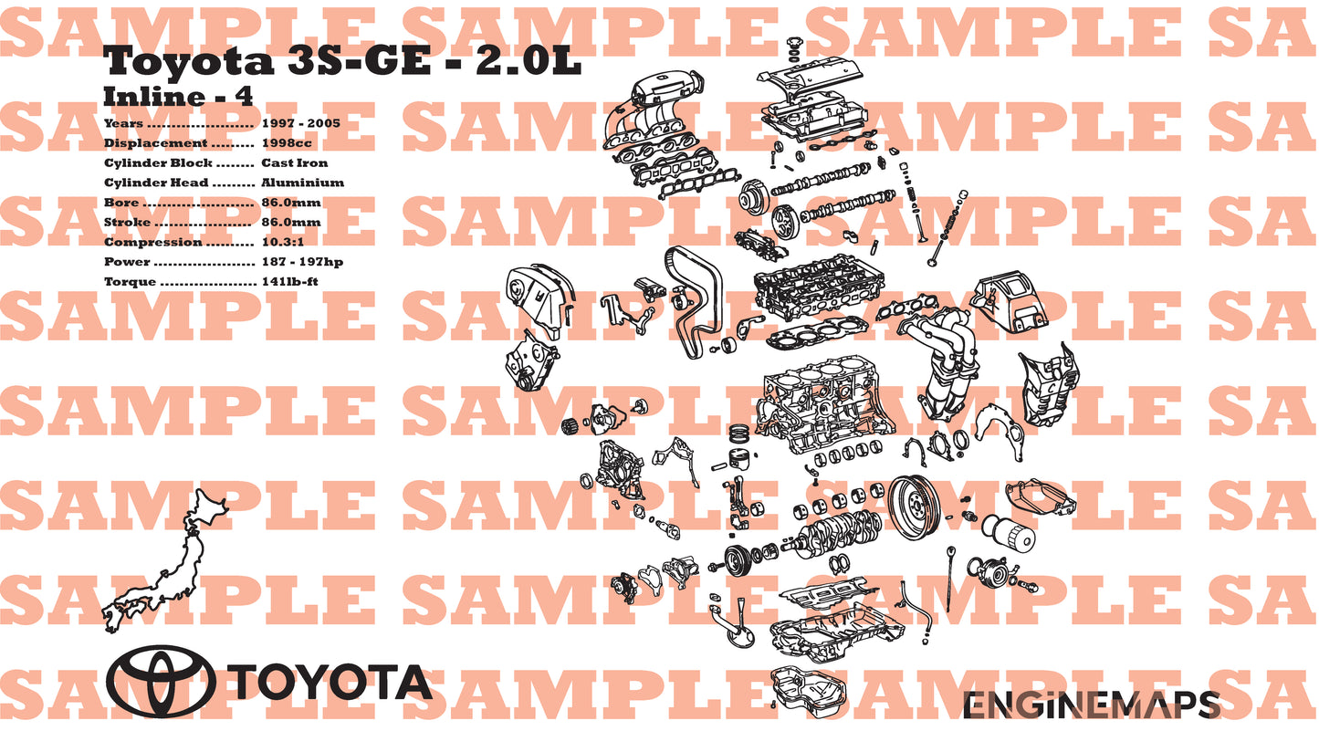 Toyota 3S-GE [4th Gen] 2.0L Exploded View Banner