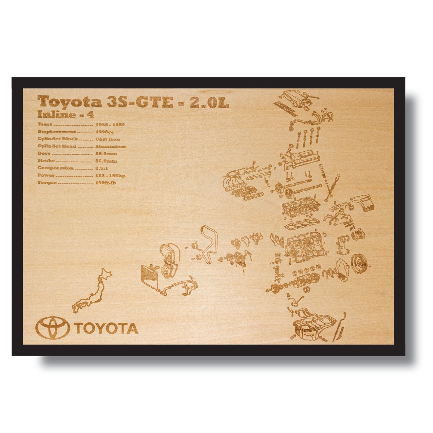 Toyota 3S-GTE 2.0L [1st Gen] Exploded View Poster