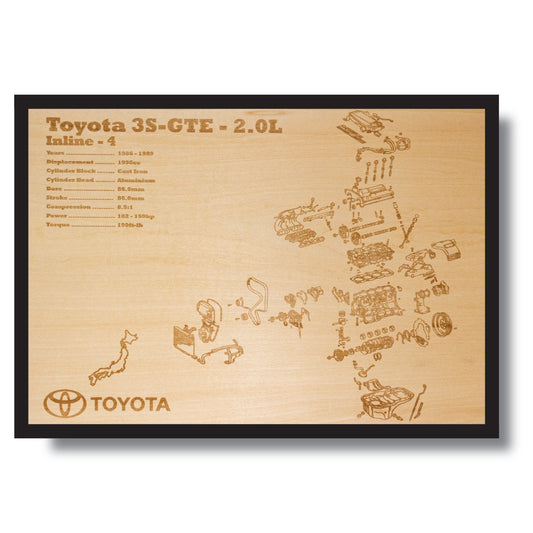 Toyota 3S-GTE 2.0L [1st Gen] Exploded View Poster