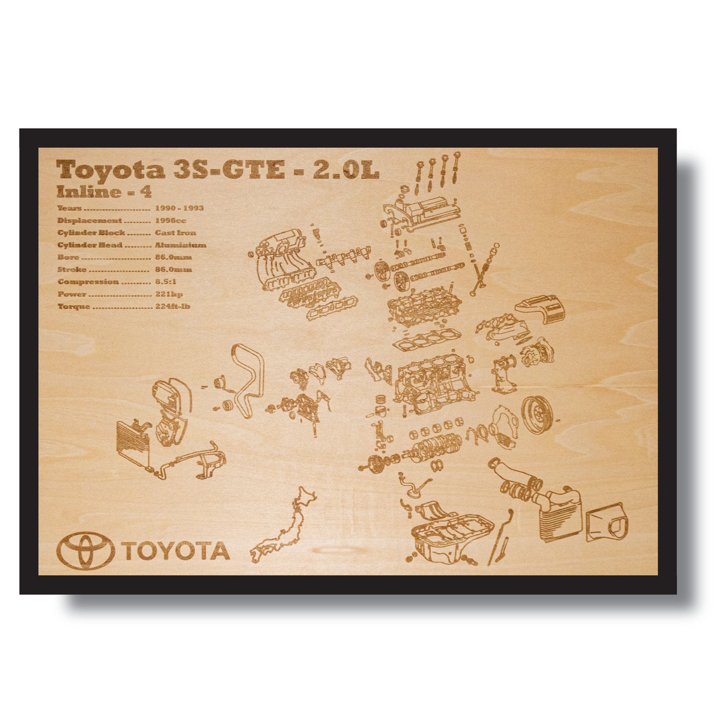Toyota 3S-GTE 2.0L [2nd Gen] Exploded View Poster