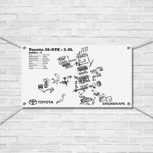 Toyota 3S-GTE 2.0L Exploded View Banner [2nd Gen]