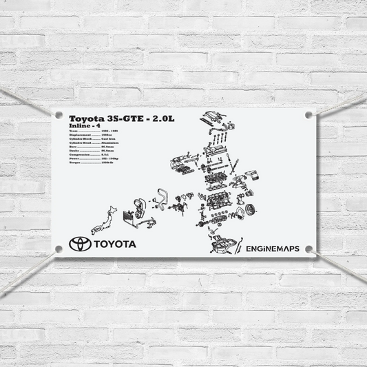 Toyota 3S-GTE 2.0L Exploded View Banner [1st Gen]