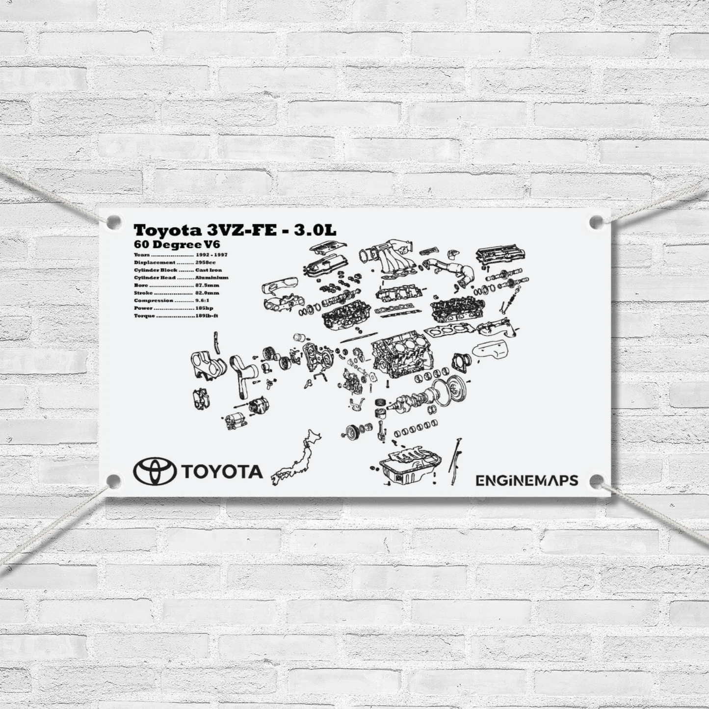 Toyota 3VZ-FE 3.0L Exploded View Banner