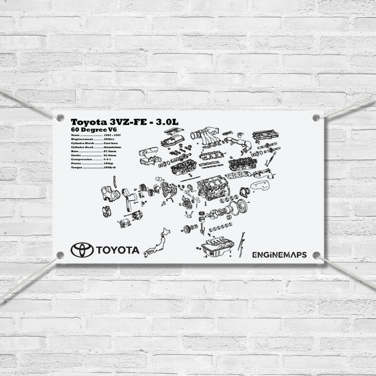  ページ Toyota 3VZ-FE 3.0L Exploded View Banner – EngineMaps