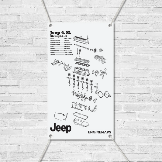 Jeep 4.0L straight 6 Exploded View Banner