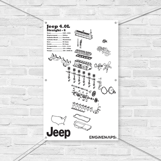 Jeep 4.0L straight 6 Exploded View Banner
