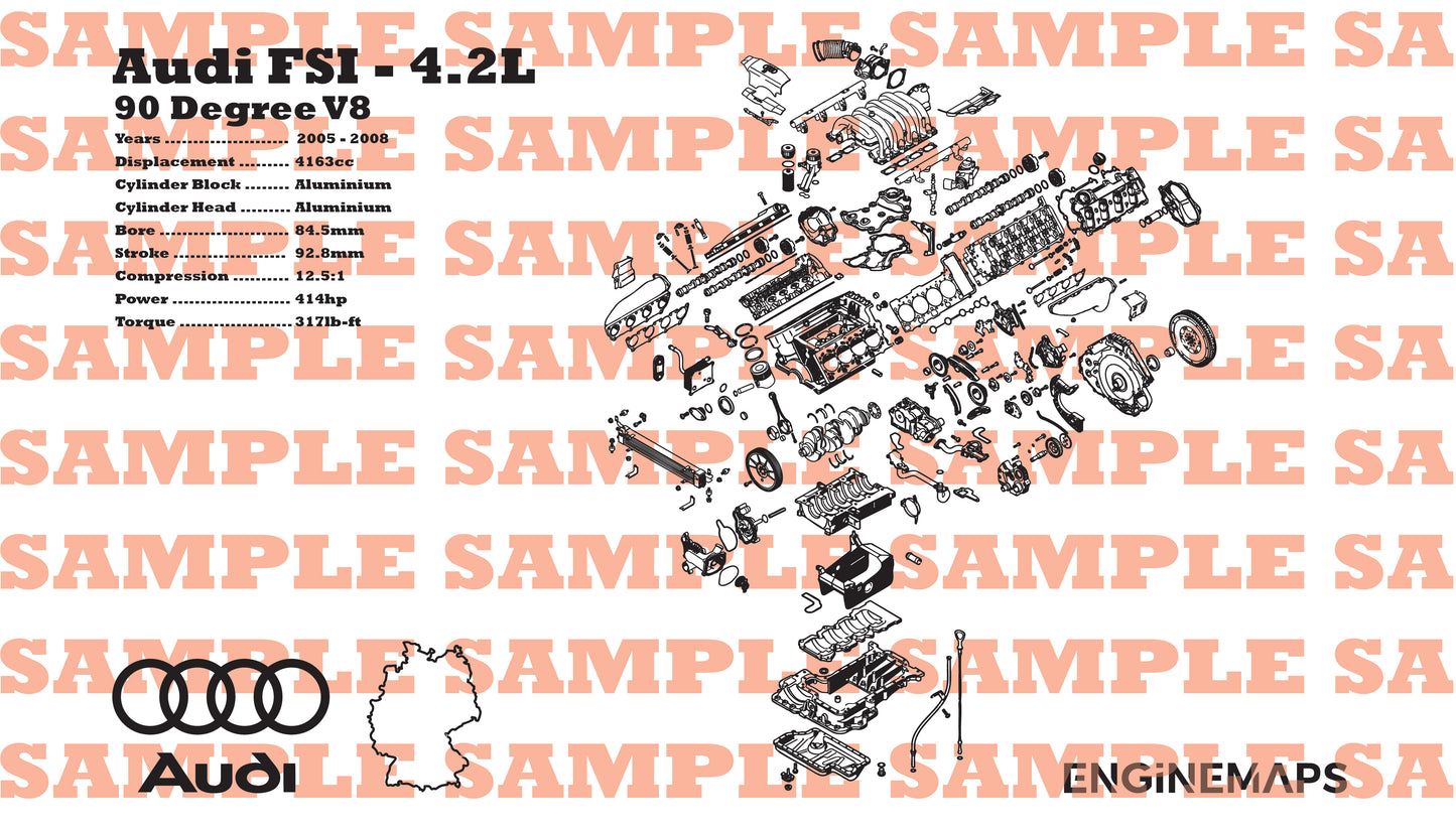 Audi FSI V8 4.2L [BNS] Exploded View Banner