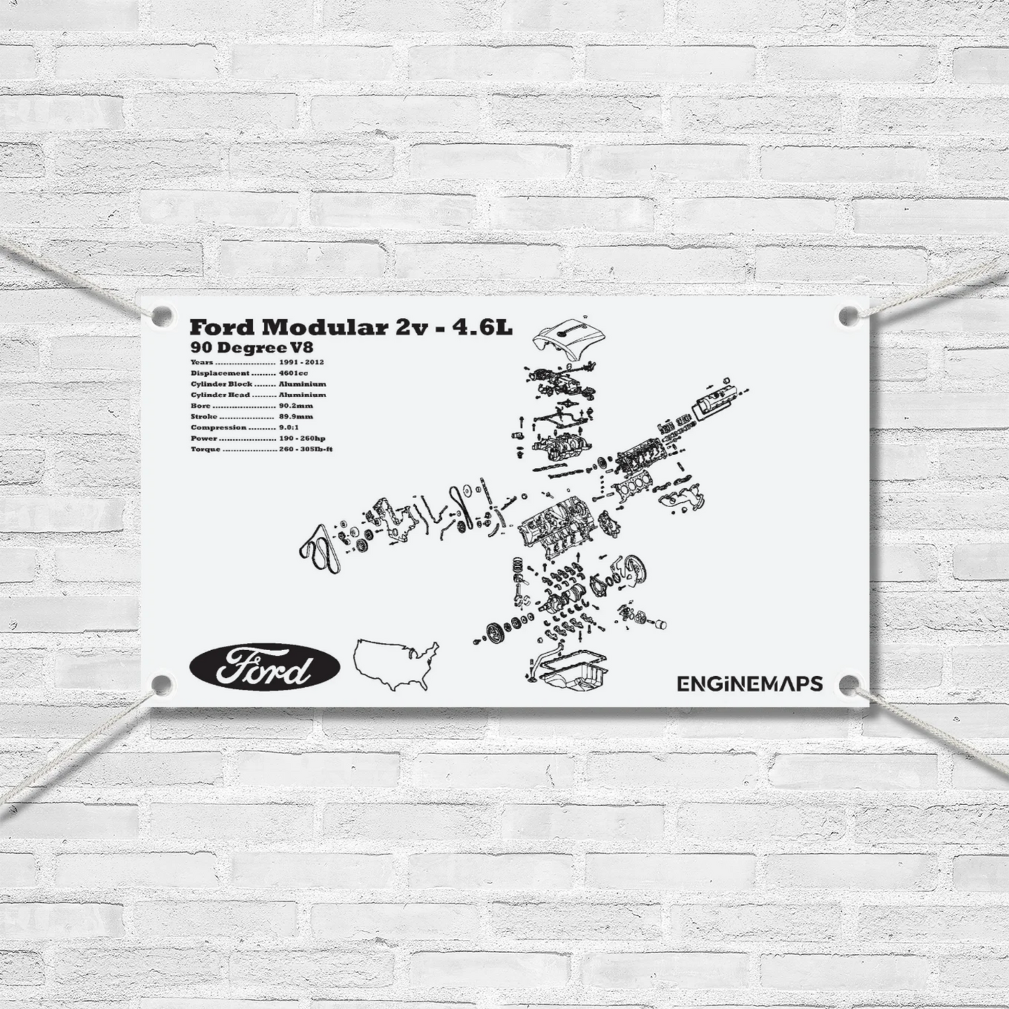 Ford Modular 2v 4.6L Exploded View Banner