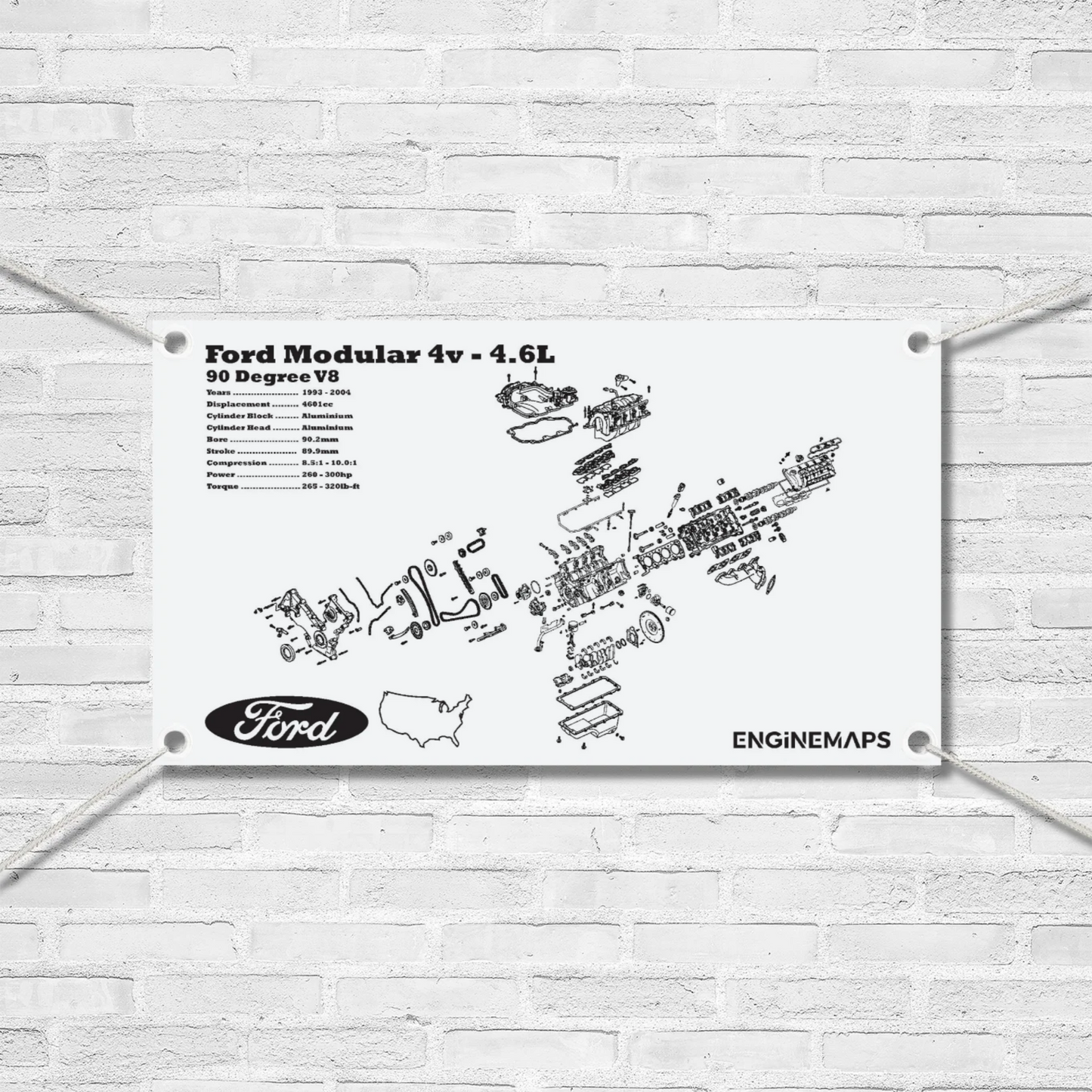 Ford Modular 4v 4.6L [Naturally Aspirated] Exploded View Banner