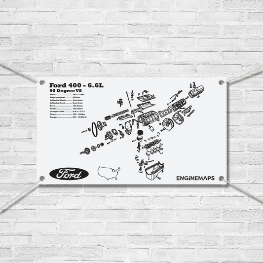 Ford 400CID V8 6.6L Exploded View Banner