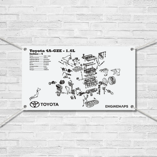 Toyota 4A-GZE 1.6L Exploded View Banner