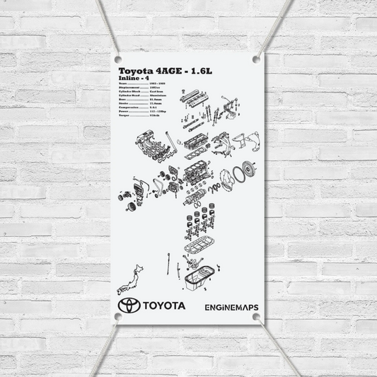 Toyota 4AGE 1.6L [16 Valve, Big Port] Exploded View Banner