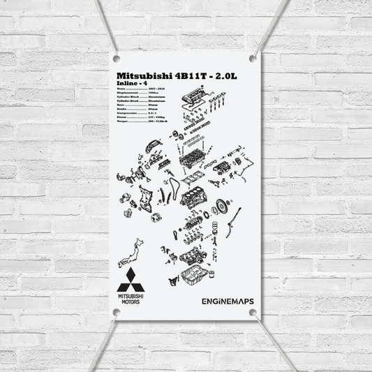 Mitsubishi 4B11T 2.0L Exploded View Banner