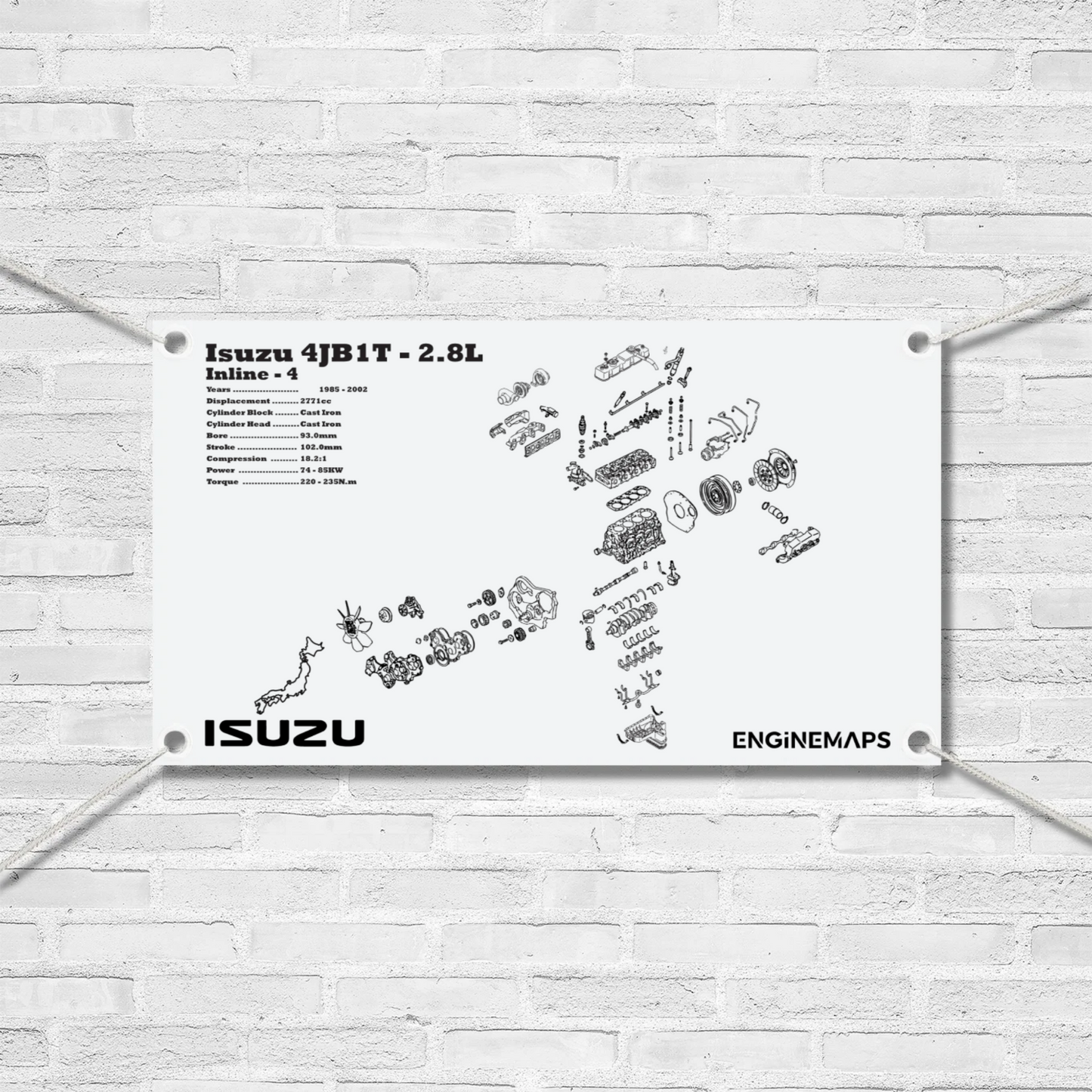 Isuzu 4JB1-T 2.8L Exploded View Banner