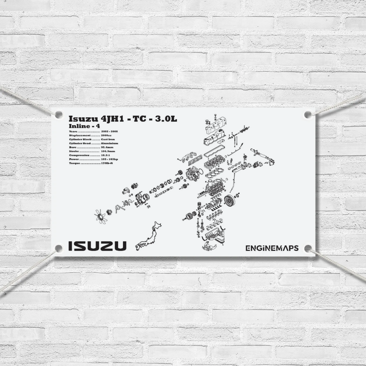 Isuzu 4JH1-TC 3.0L Exploded View Banner