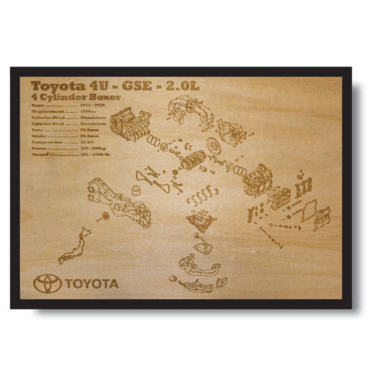 Toyota 4U-FSE 2.0L Exploded View Poster