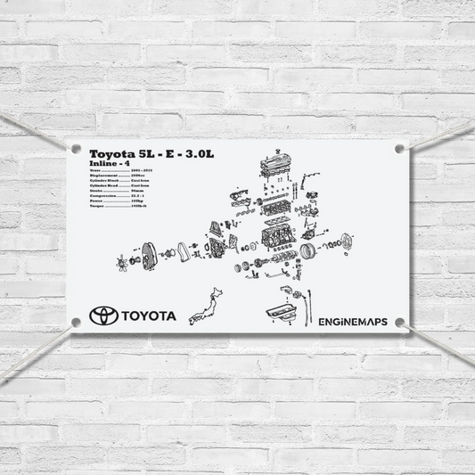 Toyota 5L-E 3.0L Exploded View Banner