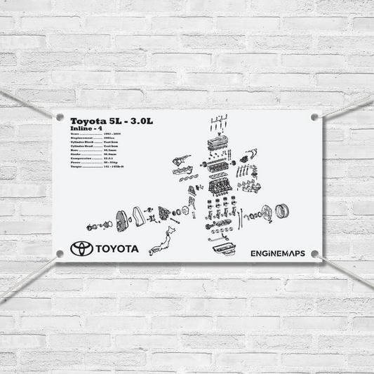 Toyota 5L 3.0L Exploded View Banner