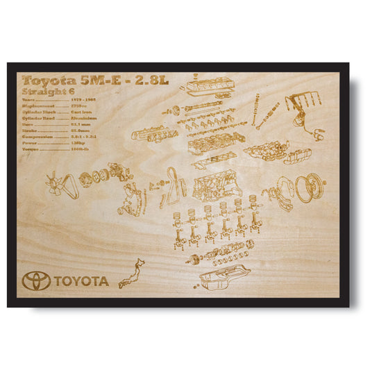 Toyota 5M-E 2.8L Exploded View Poster