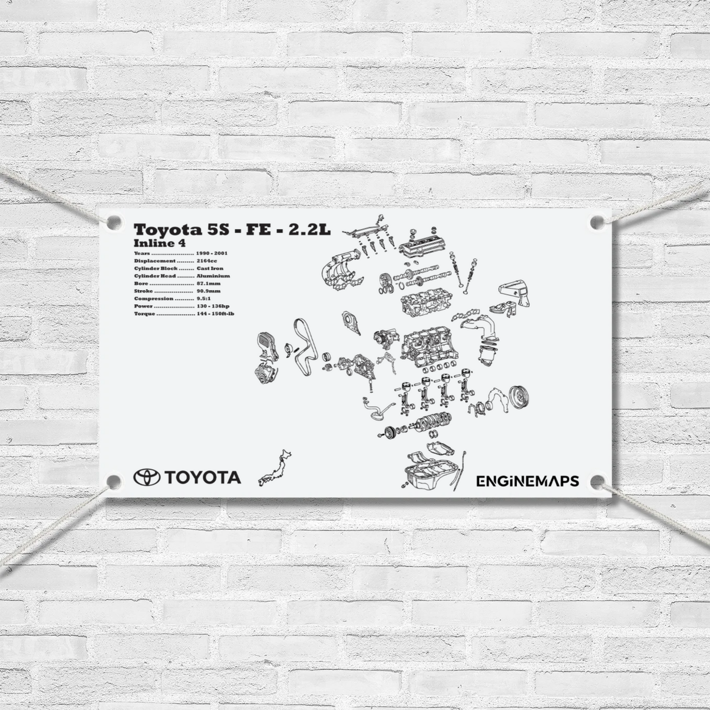 Toyota 5S-FE 2.2L Exploded View Banner