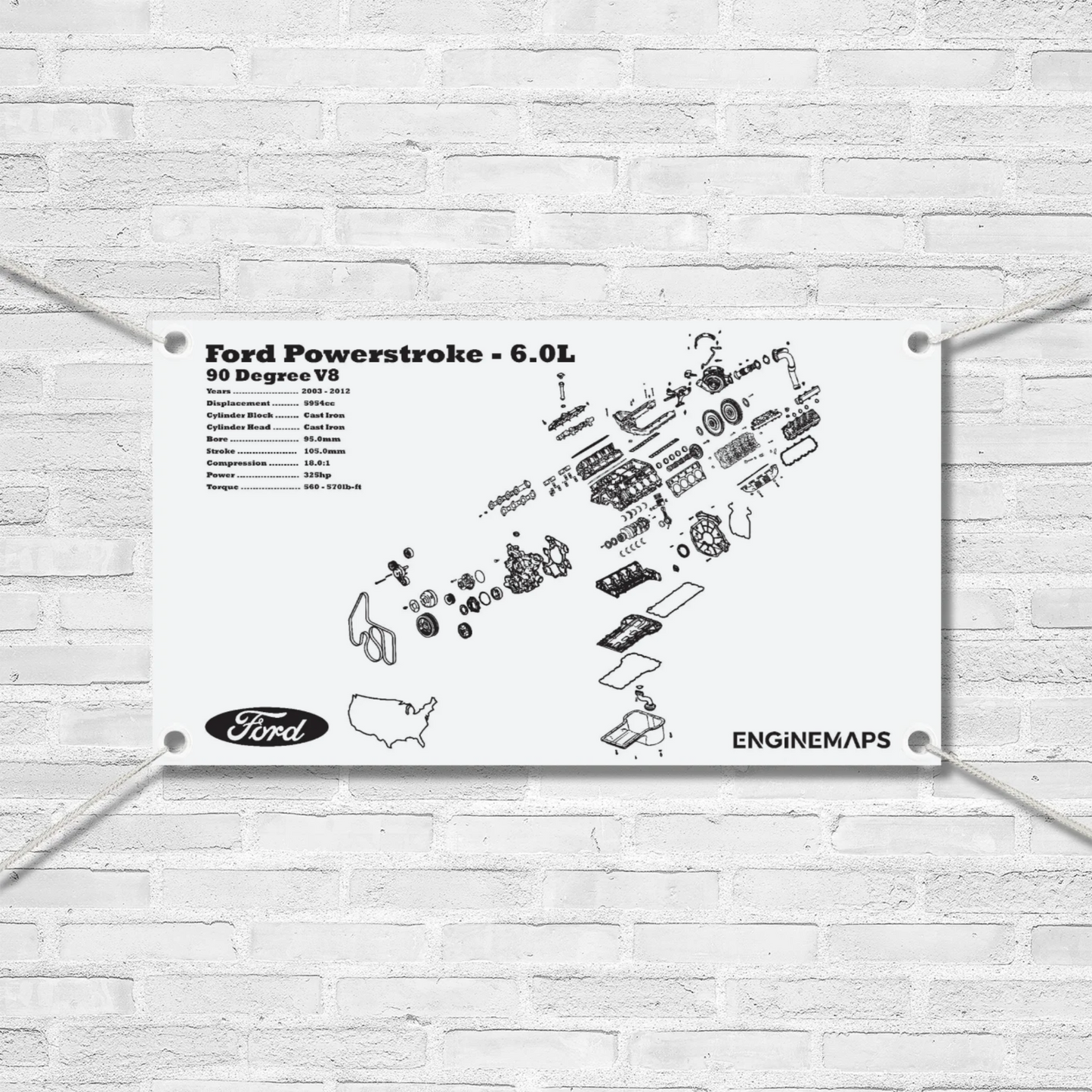 Ford Powerstroke 6.0L exploded view banner