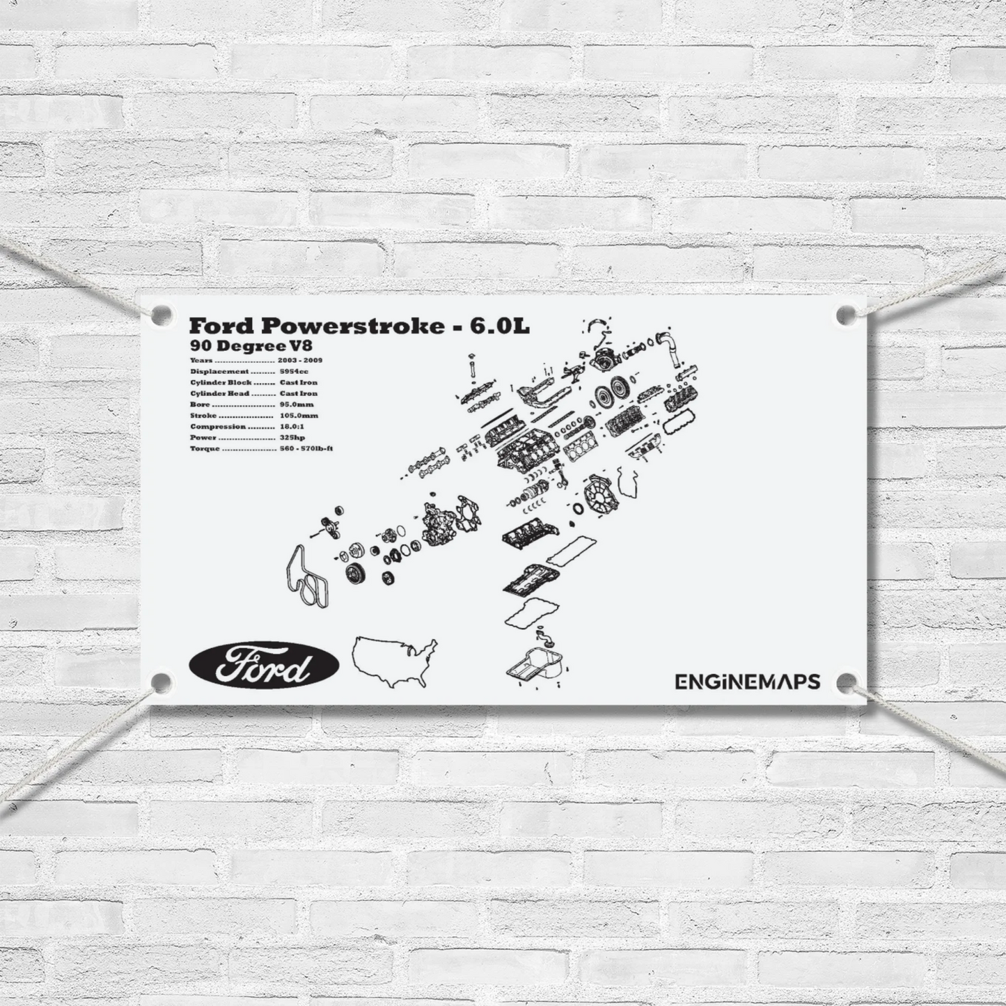 Ford Powerstroke 6.0L exploded view banner