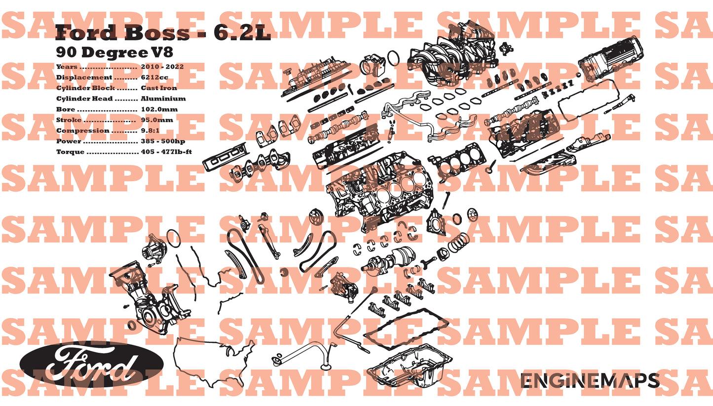 Ford Boss 6.2L Exploded View Banner