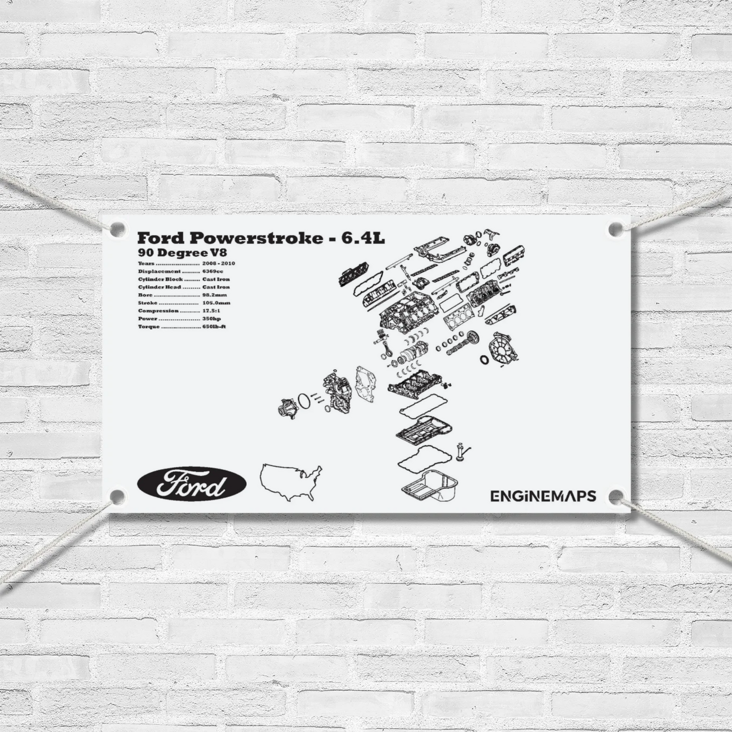 Ford Powerstroke 6.4L exploded view banner