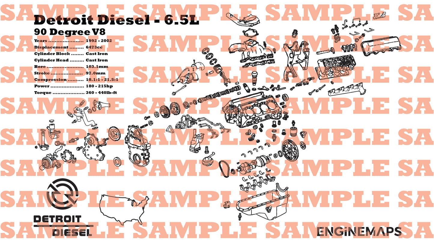Detroit Diesel 6.5L Exploded View Banner