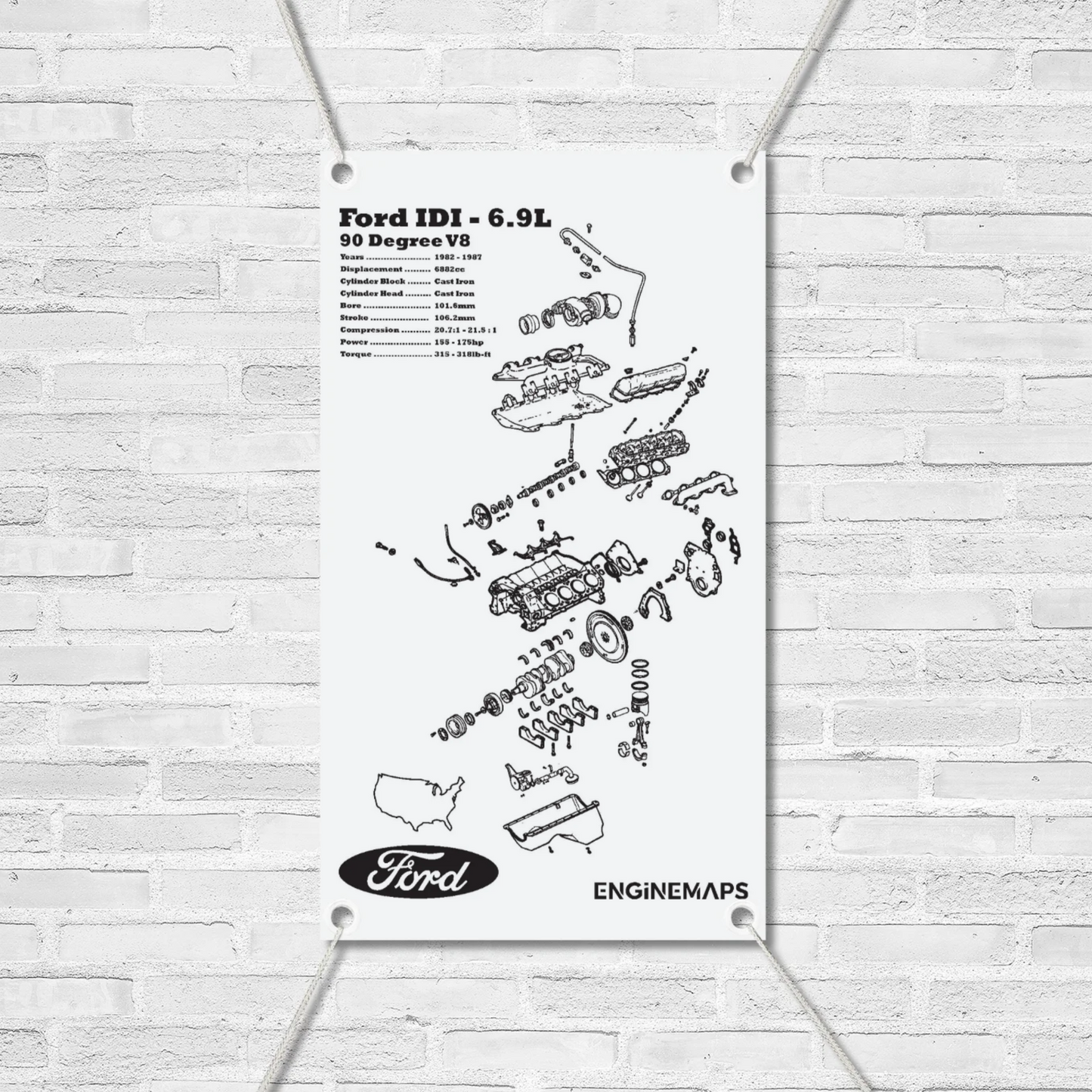 Ford IDI 6.9L exploded view banner