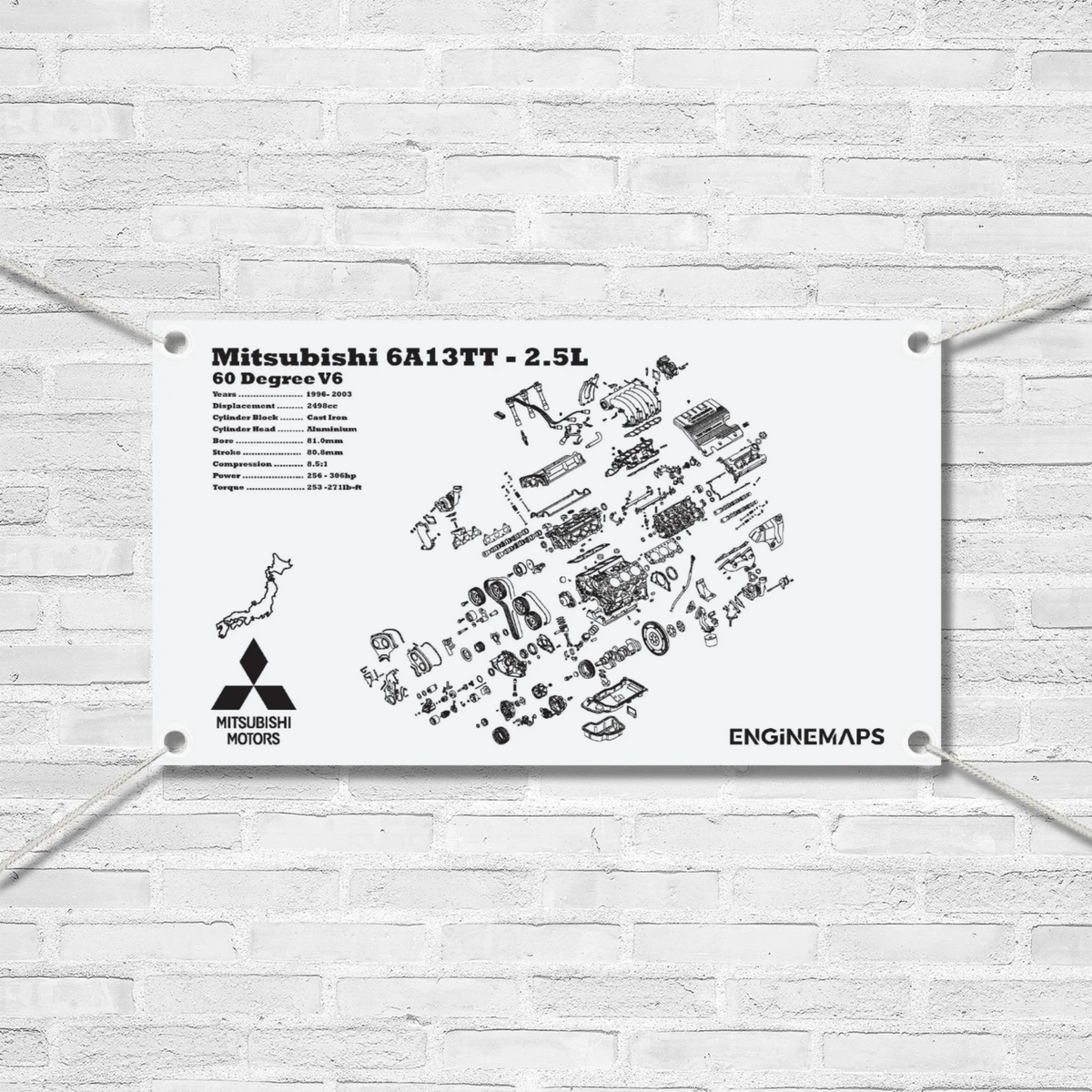 Mitsubishi 6A11TT 2.5L Exploded View Banner