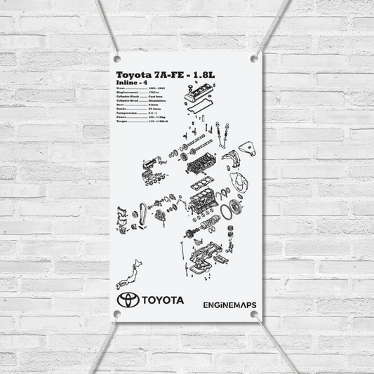 Toyota 7AFE 1.8L Exploded View Banner