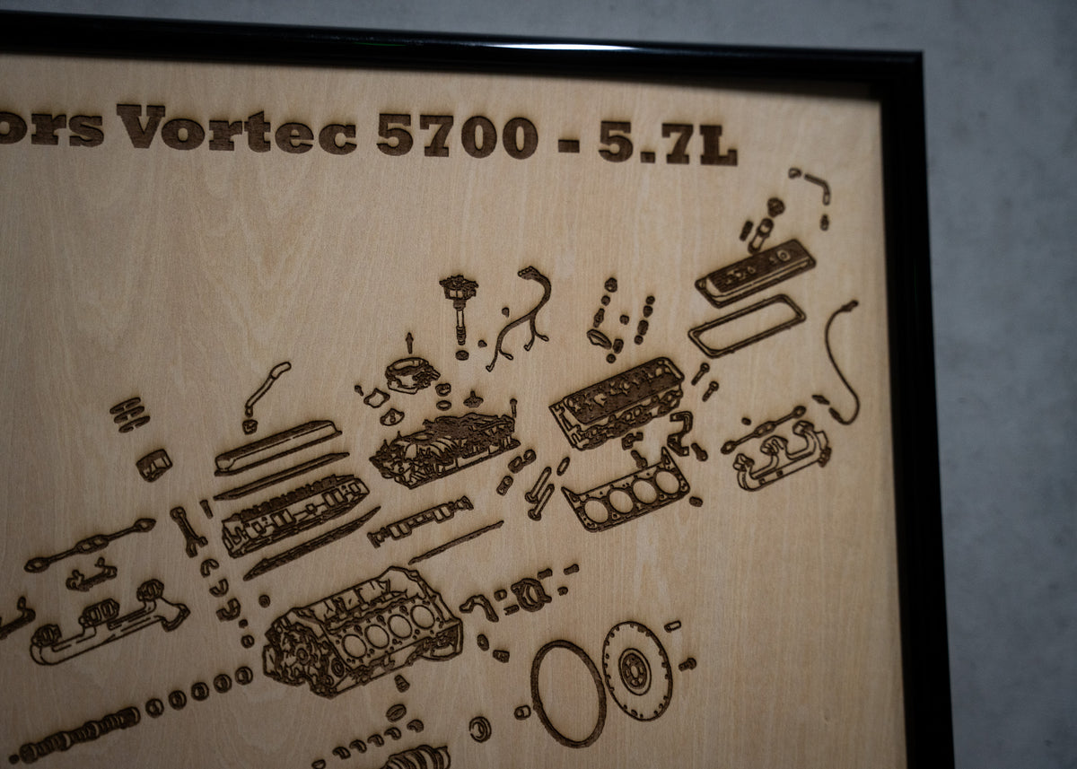 General Motors L31 5.7L Exploded View Poster