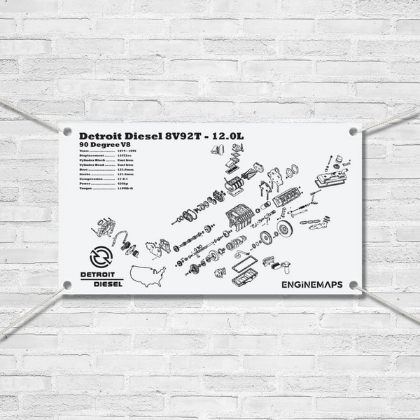 Detroit Diesel 8V92T 12.0L Exploded View Banner – EngineMaps