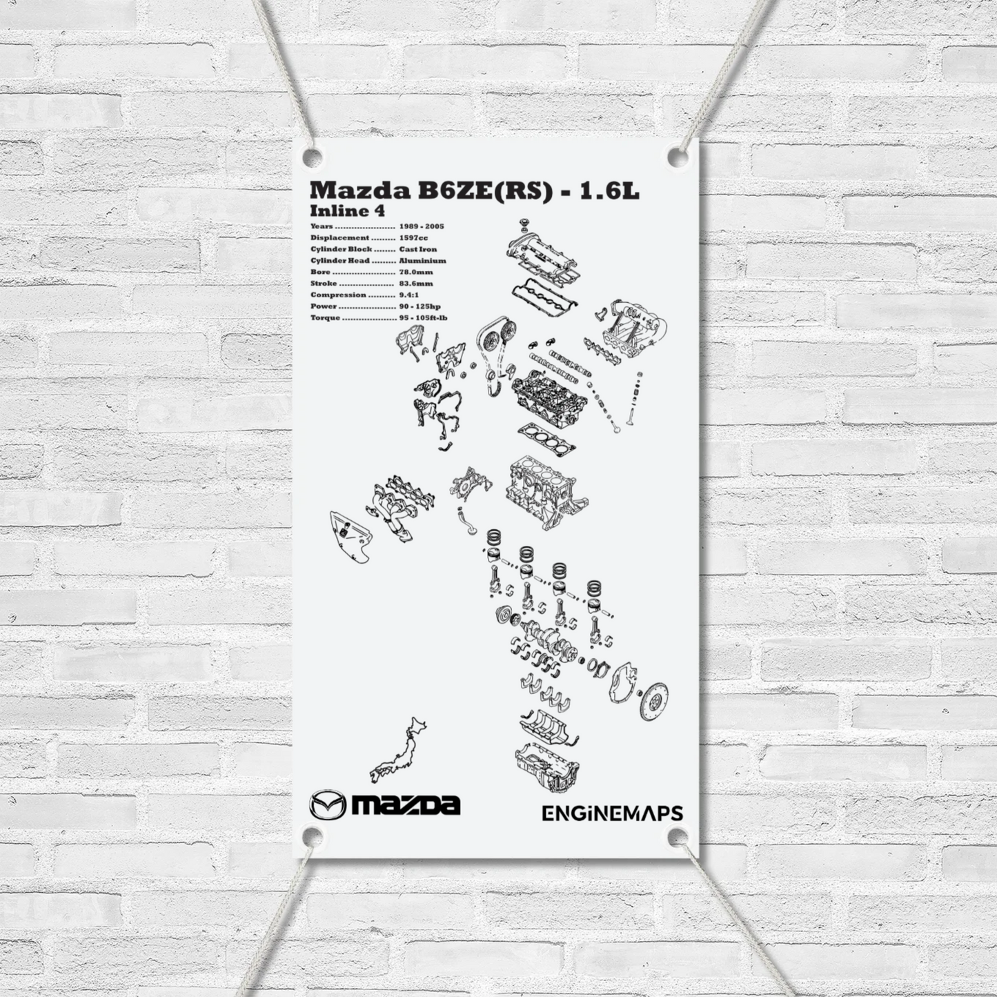 Mazda B6ZE(RS) 1.6L Exploded View Banner