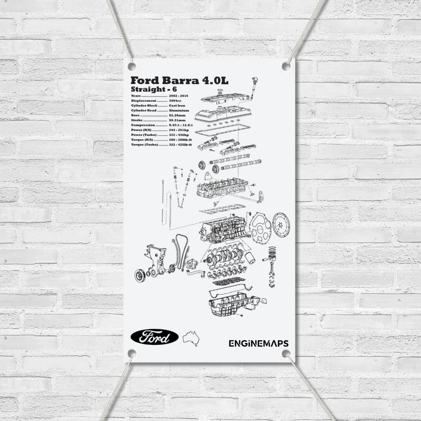 Ford Barra 4.0L Exploded View Banner