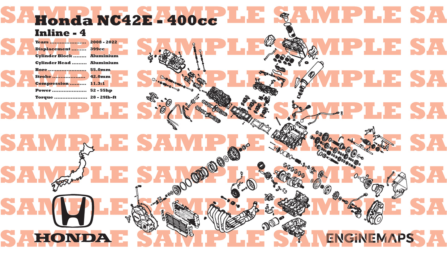 Honda NC42E 400cc Exploded View Banner – EngineMaps