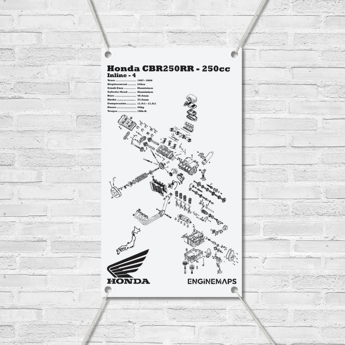 Honda CBR250RR (MC19) 250cc Exploded View Banner